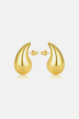 Water Drop Brass Earrings