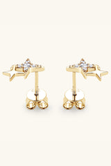 Moissanite 925 Sterling Silver Star Shape Earrings