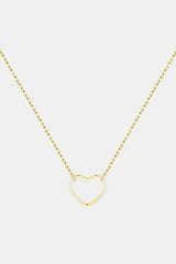 925 Sterling Silver Heart Shape Pendant Necklace