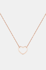 925 Sterling Silver Heart Shape Pendant Necklace