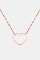 925 Sterling Silver Heart Shape Pendant Necklace