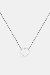 925 Sterling Silver Heart Shape Pendant Necklace